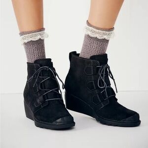 Sorel Toronto Suede Leather Lace Up Wedge Boot